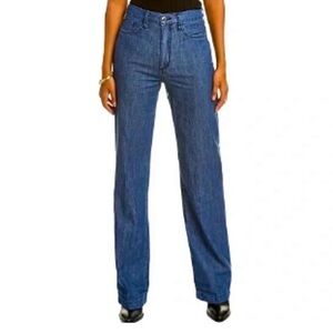 Joe’s Jeans lightweight high rise Chambray wide legged jeans size 24 (waist 25)